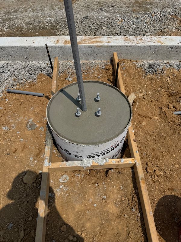 Pole base foundations