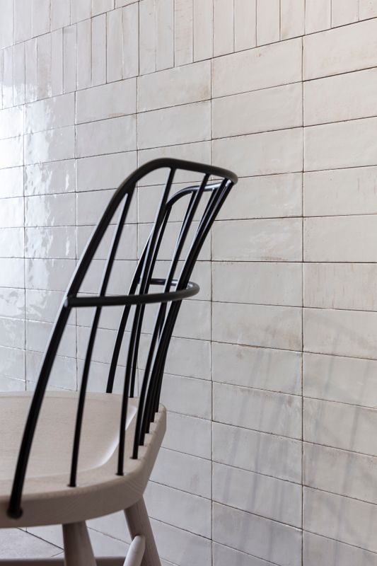 Wall tile wood look japandi design