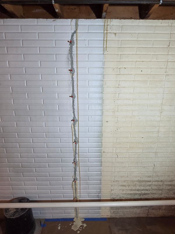 Poured Basement Crack Injections