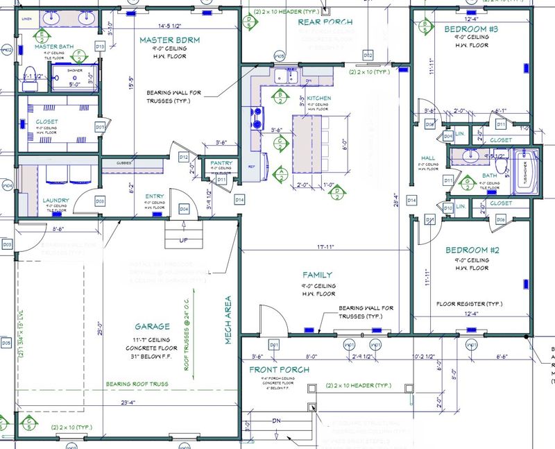 1530 Sq Ft Rancher with 2 car garage