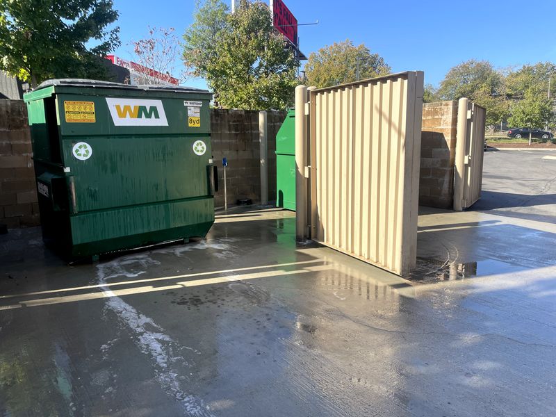 Store front exterior cleaning