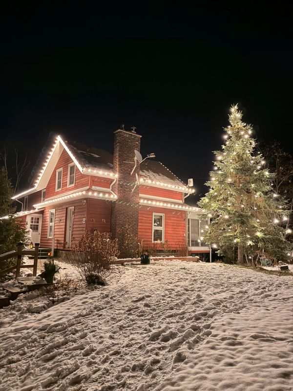 Christmas light installation