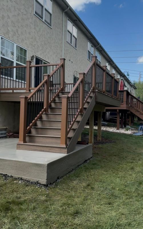 Deck and railings