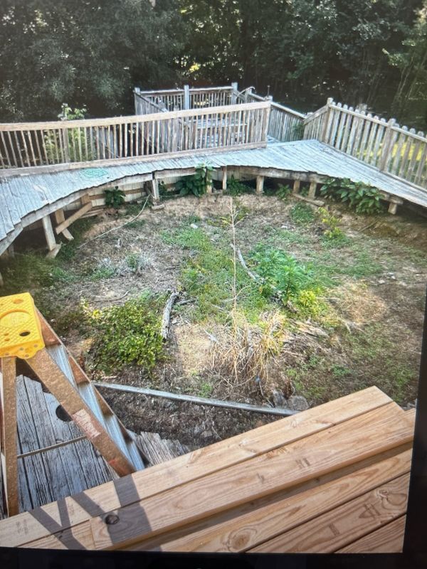 Deck and fence removal