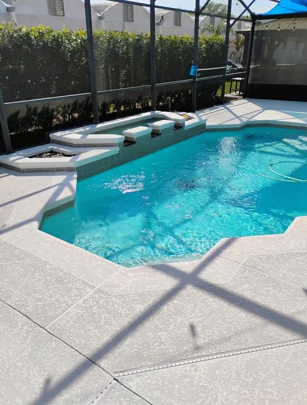 Pool deck resurfacing