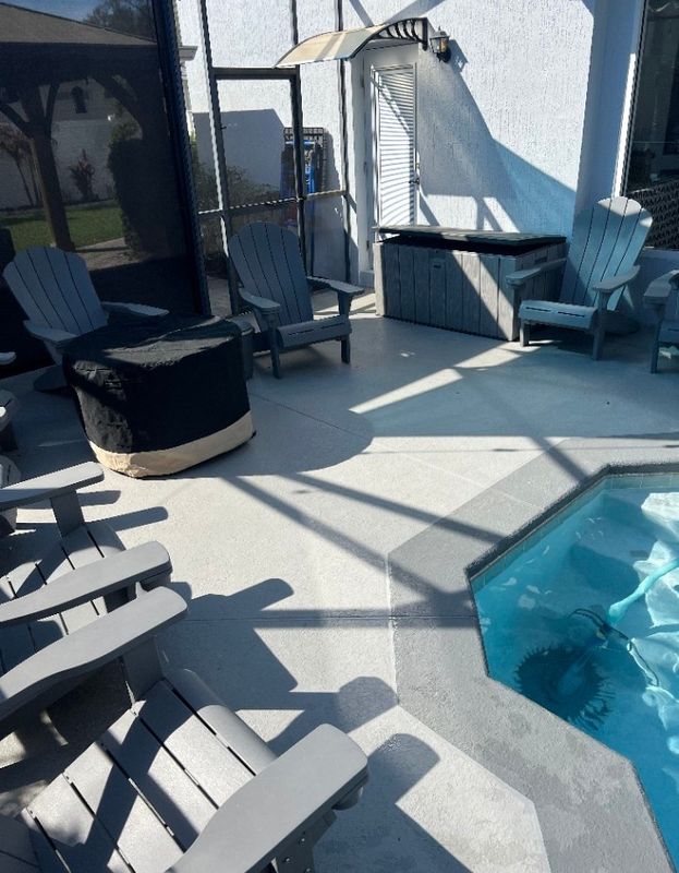 Pool deck resurfacing
