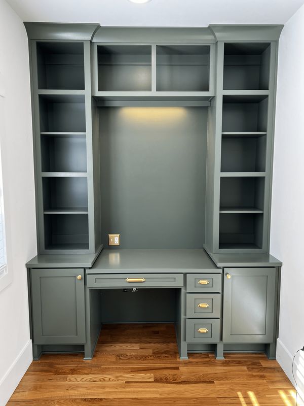 Office Desk with Built-in Filing Cabinets