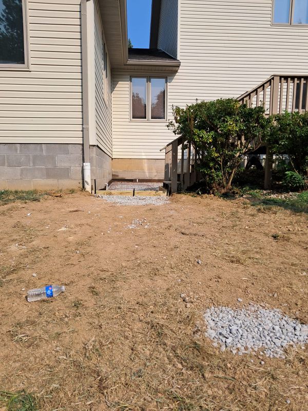 Concrete pad and Grill Hut
