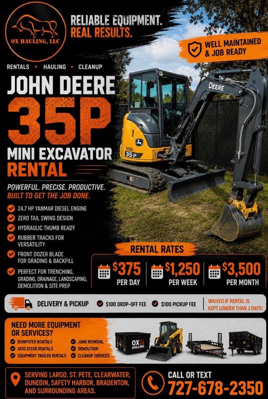 Heavy equipment Rentals