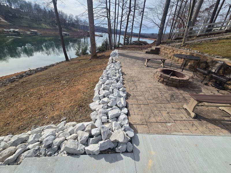 Stone Wall Installation