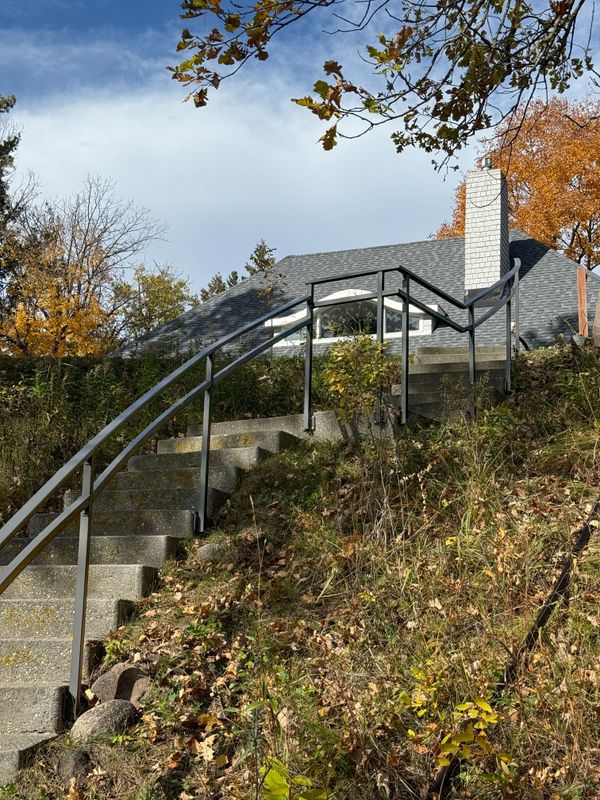 Custom Metal Railings for a Lakefront Staircase