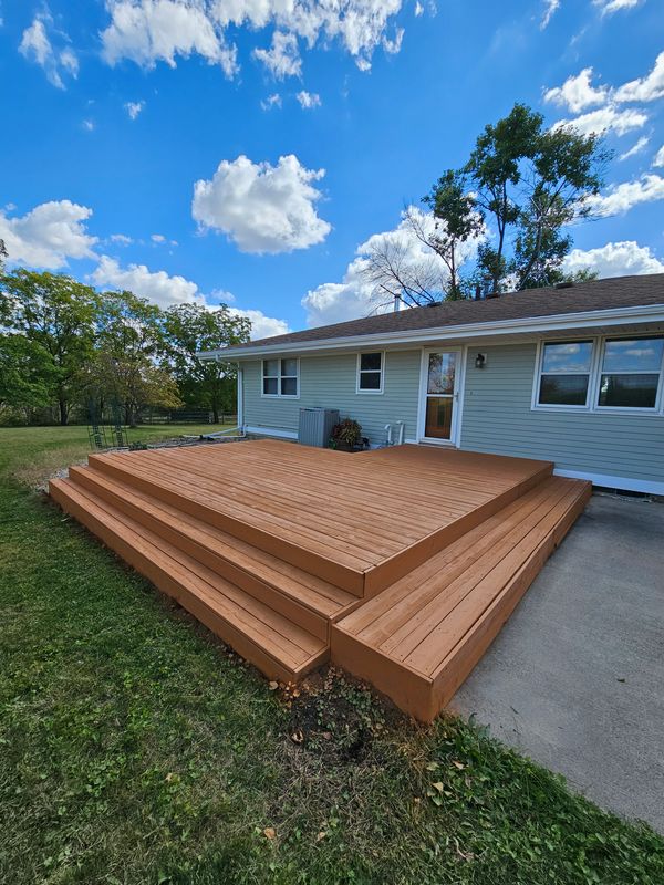 Deck staining 
