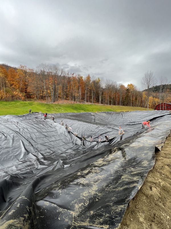 Carving a Pond into a Mountain Side