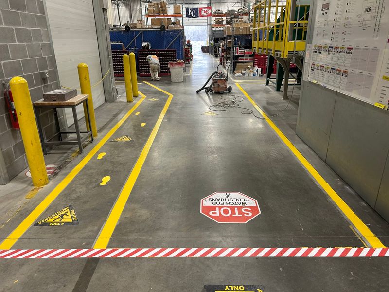 Nova Painting's Expert Warehouse Line Redesign in Harrisonville, MO