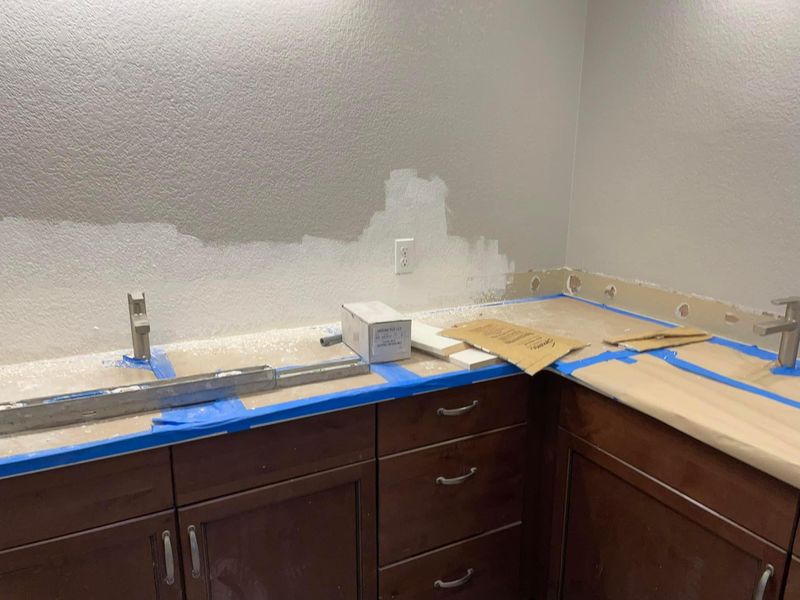 Backsplash Install 