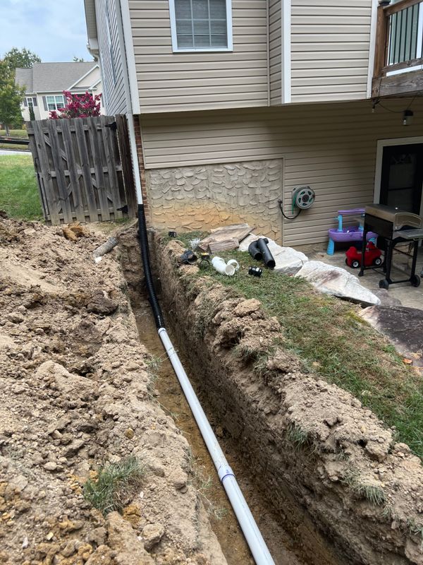 French drain and foundation waterproofing