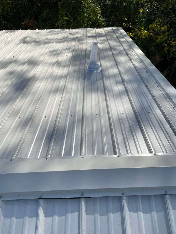 Metal roof installation