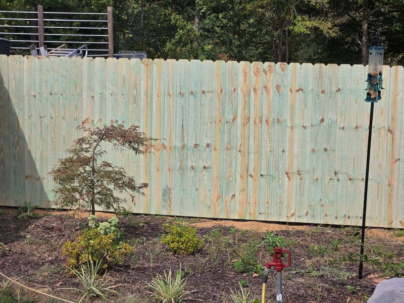 Cedar Privacy Fence Installation