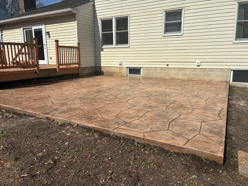 Orchard Stone Stamped Concrete Patio