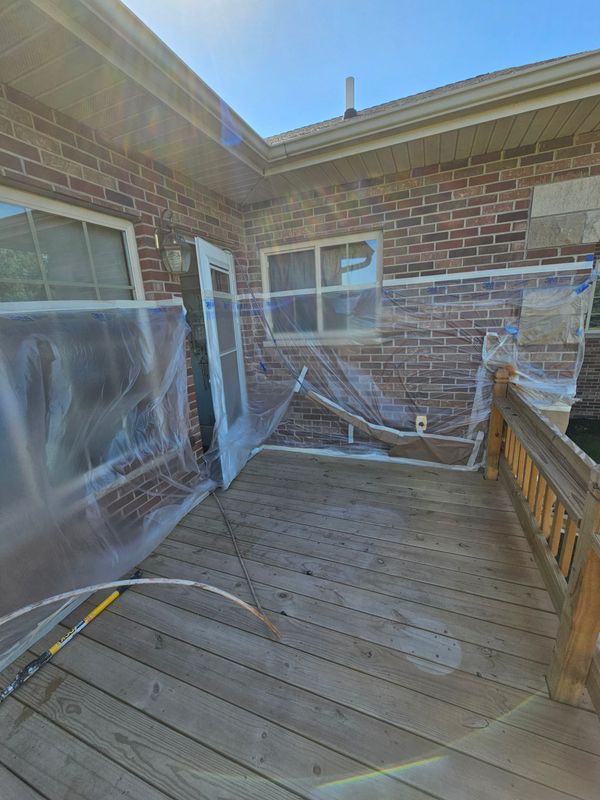 Deck staining 