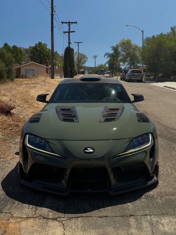 Green Toyota GR Supra after detail