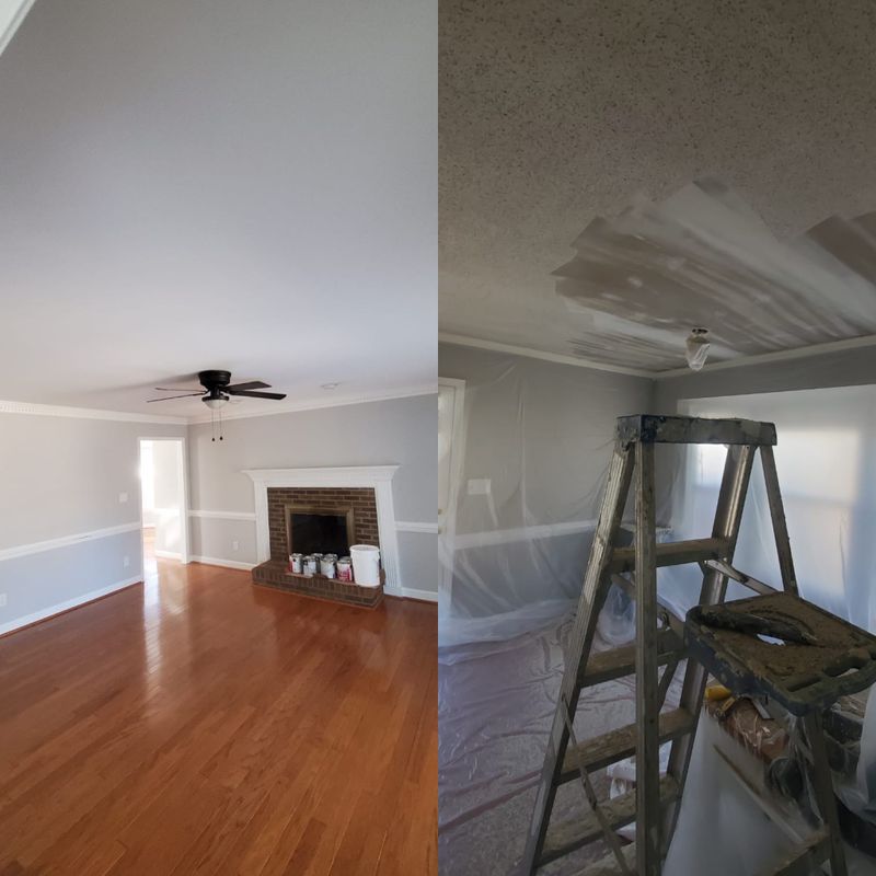 Popcorn ceiling removal