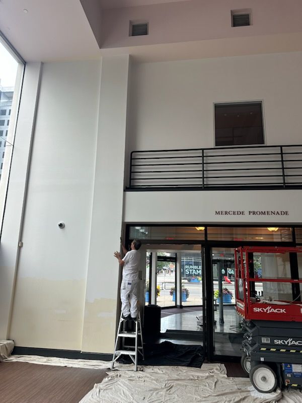 "Elevating the Media Experience: Precision Painting at NBC Universal Stamford Media Center"