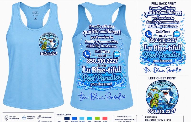 Creative LU BLUE-TIFUL Waves (Customized PoolBiz Branding)