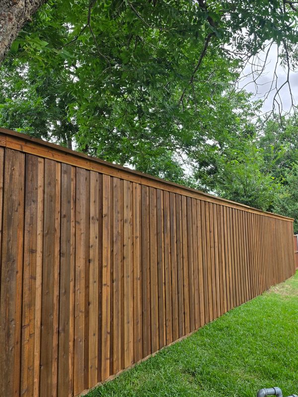 Custom 8-Foot Cedar Board-on-Board Privacy Fence Installation