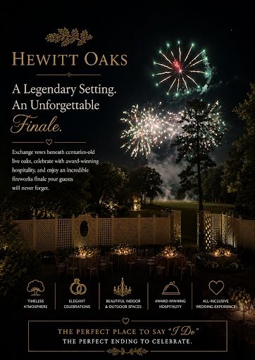 Wedding Fireworks at Hewitt Oaks Wedding Venue | Bluffton, SC