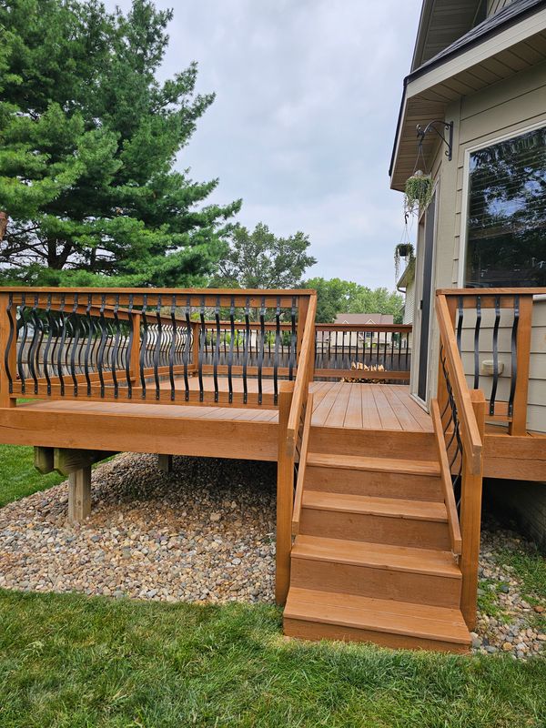 Deck staining 