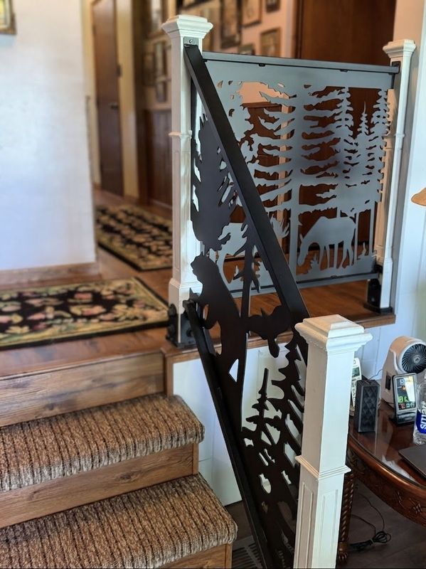 Custom Laser-Cut Railing Panels Built for a Blackduck Home