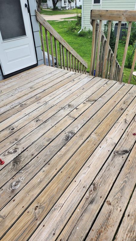 Deck staining