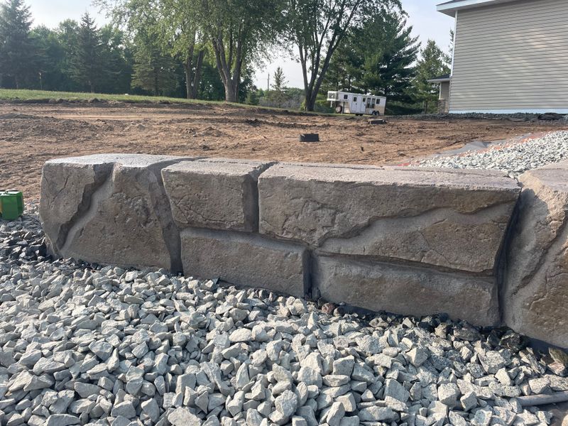 Carved Concrete Retaining Walls 