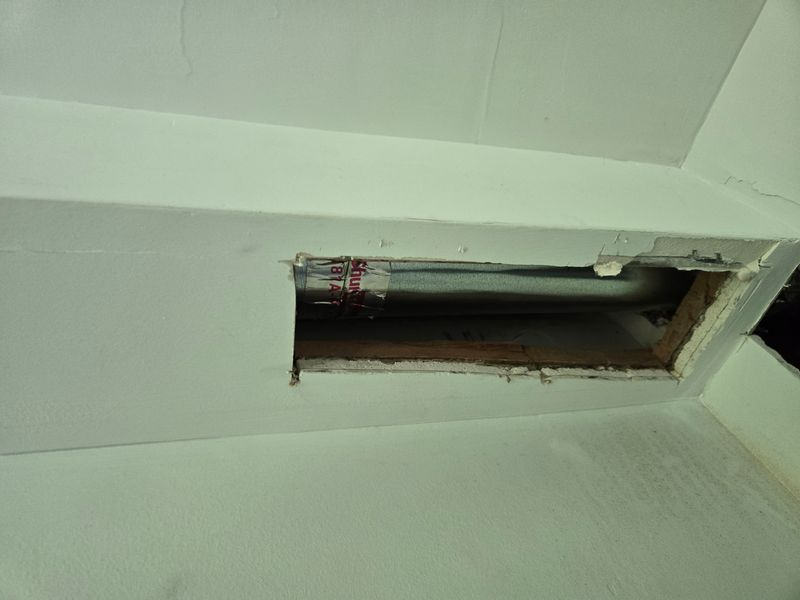 New hard pipe dryer vent.