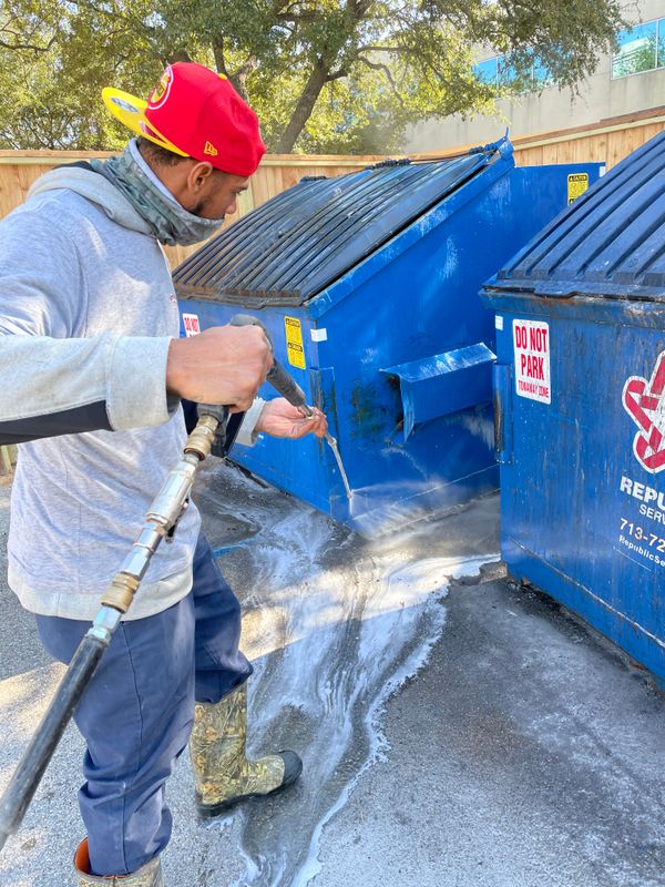 Dumpster Pad Cleaning