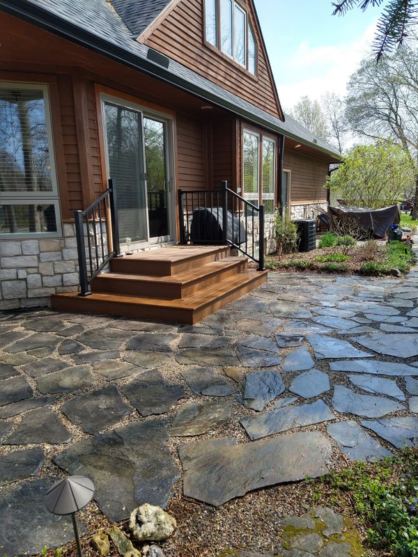 Paver Porch & Step Installation