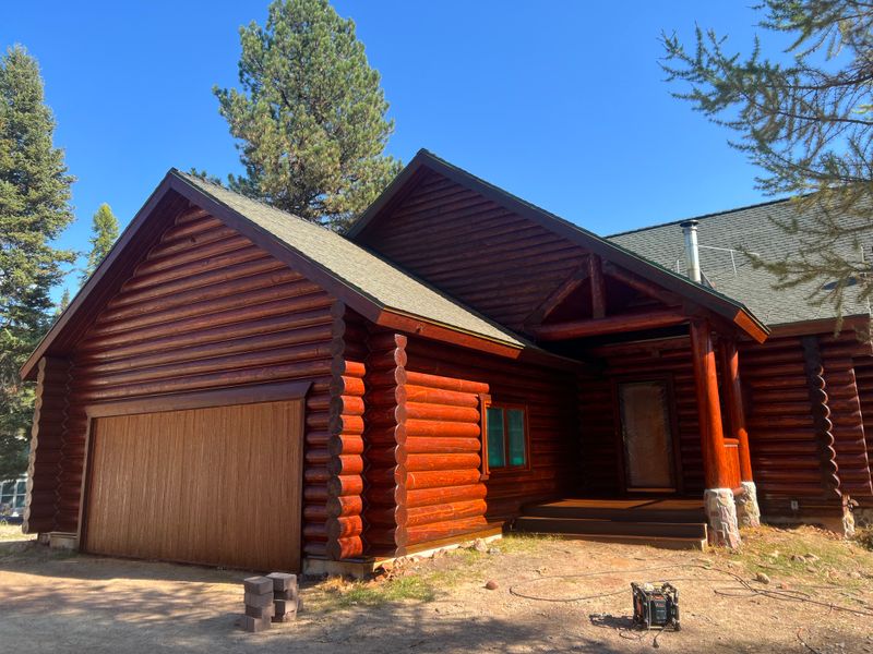 Log Home Staining in Montana