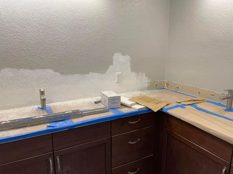 Backsplash Install 