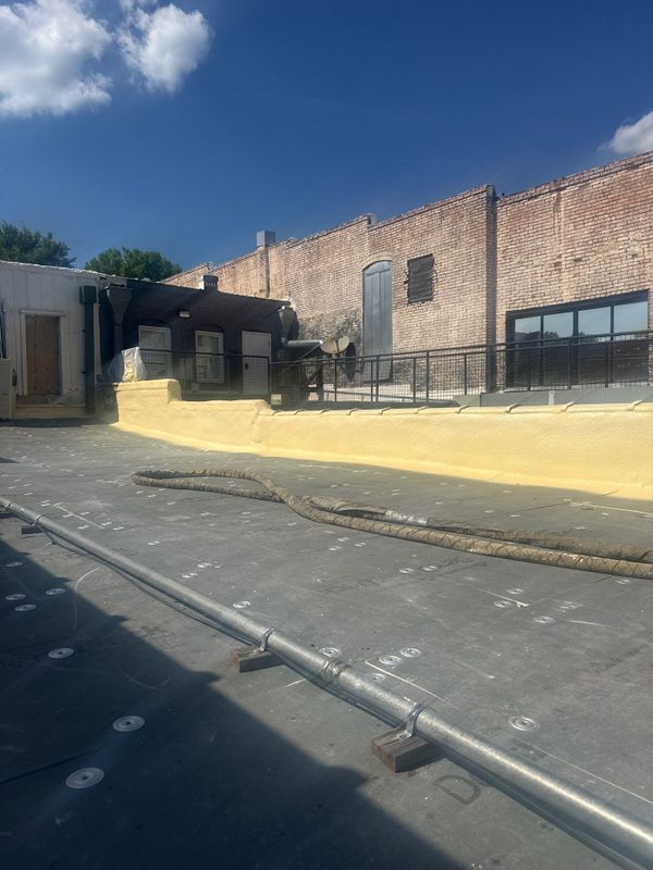 Commercial SPF Roofing Install