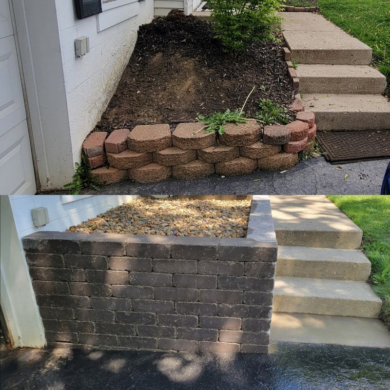 Retaining Wall & Step Construction