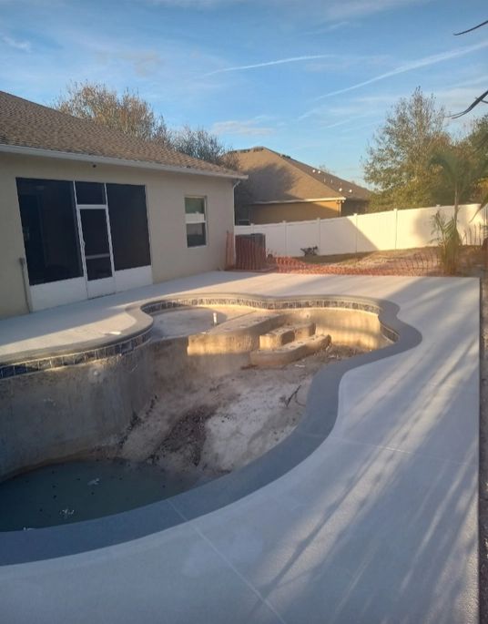 Pool deck resurfacing