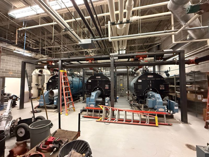 Sturdy Pipe Rack Construction at Bemidji High School