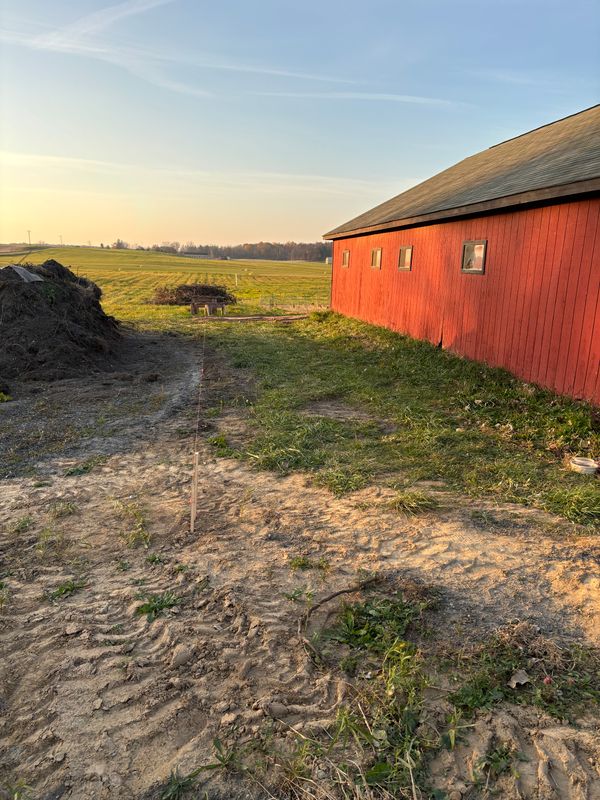 Postholes for a lean too in howell mi