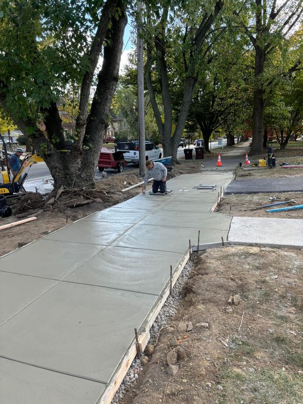 Sidewalk & curb install