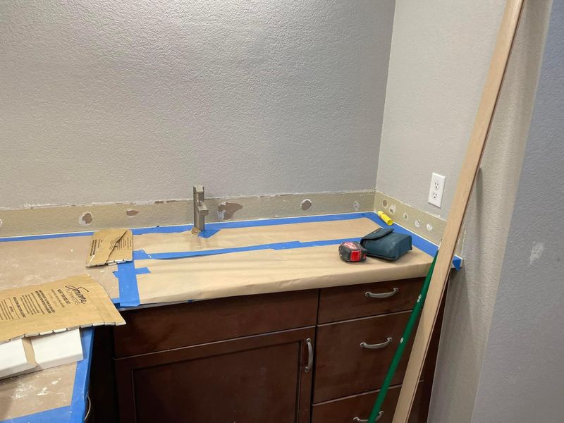 Backsplash Install 