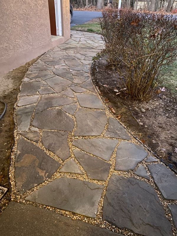 Patio and walkway installation