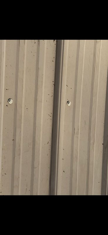 Replaced roof screws