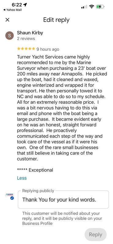 Full screenshot of Shaun Kirby’s five-star review, shown uncropped so the original review can be read