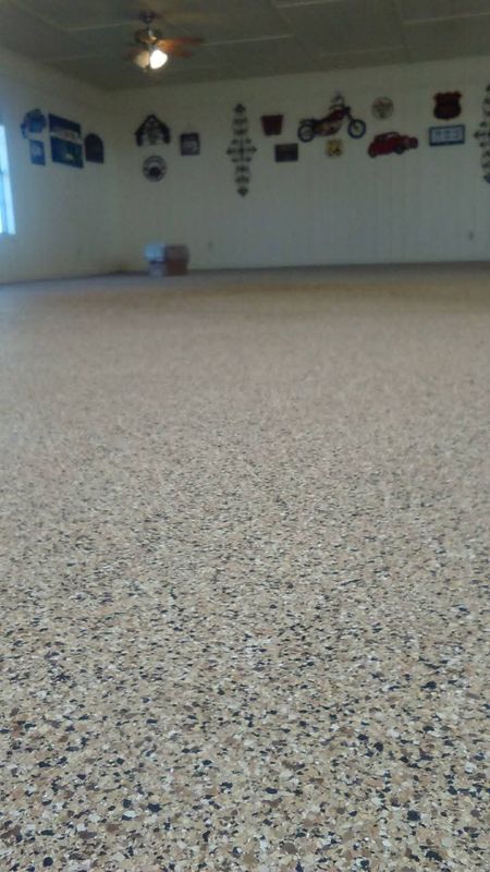 Flaked epoxy floors